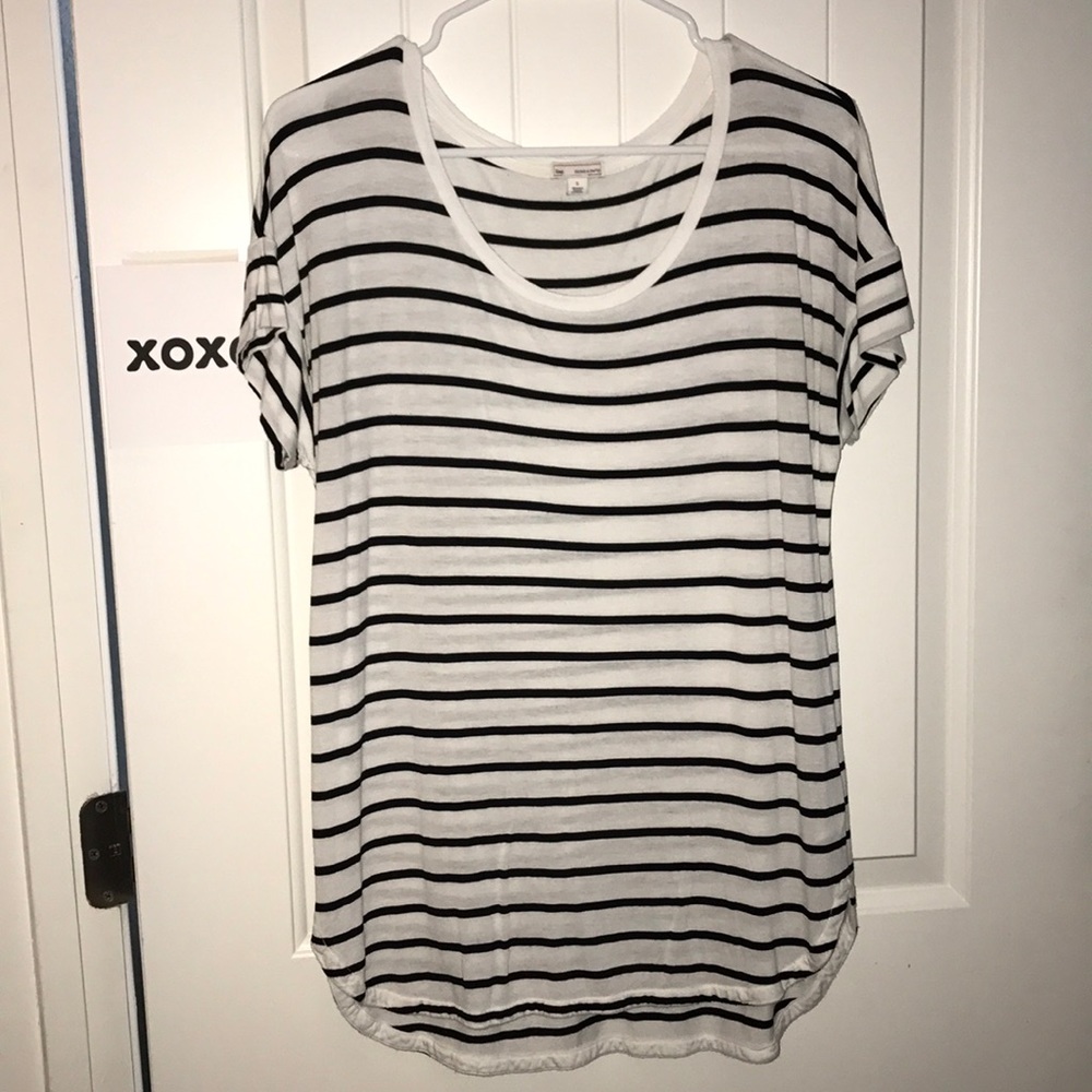 black and white striped T-shirt